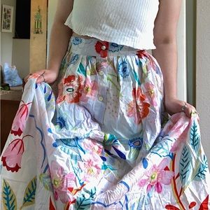 eShakti floral maxi skirt